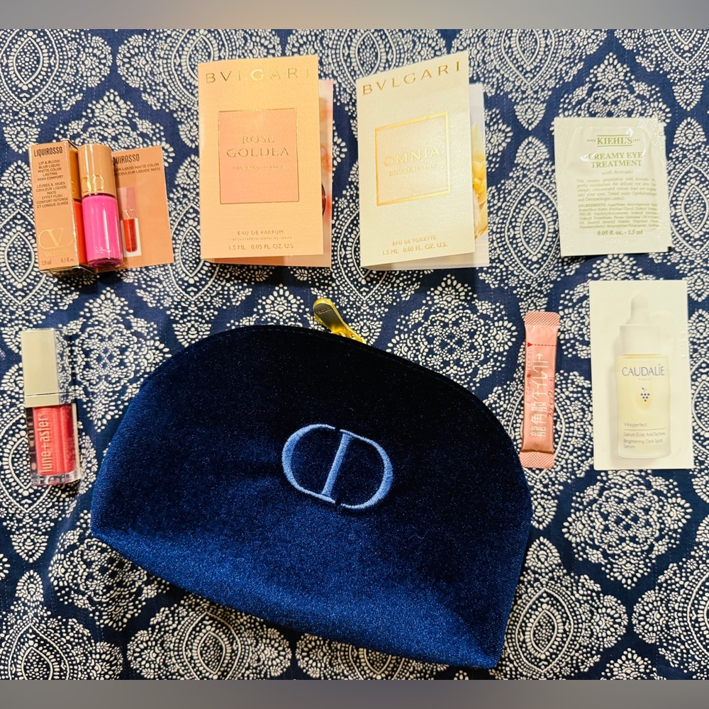 Dior Cosmetic Pouch Midnight Blue with FREEBIES